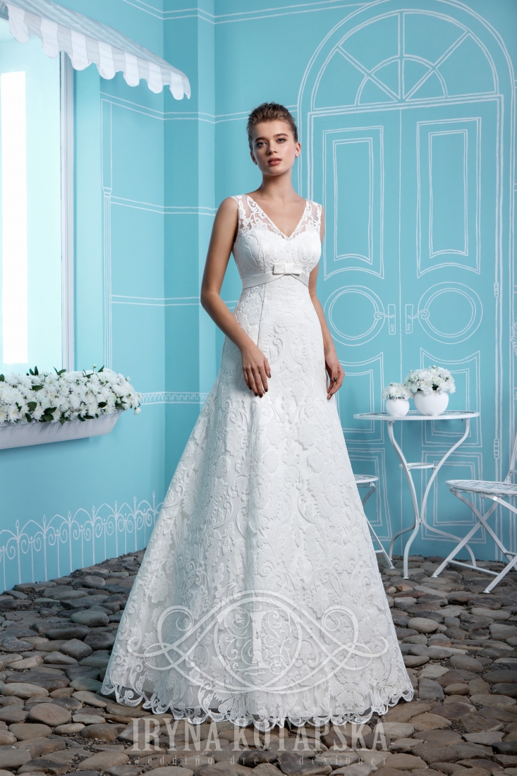 Свадебное платье Оливия а-силуэт (принцесса) белое, длинное, фото, коллекция 2018
