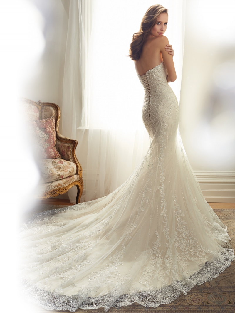 свадебное платье Y11574 ALLOUETTE годе (русалка) белое, длинное, фото, коллекция 2022