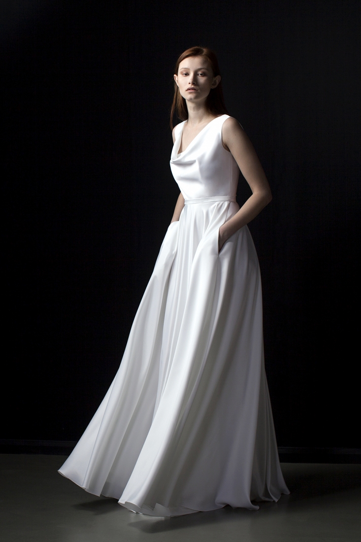 Свадебное платье Габби а-силуэт (принцесса) белое, длинное, фото, коллекция 2017