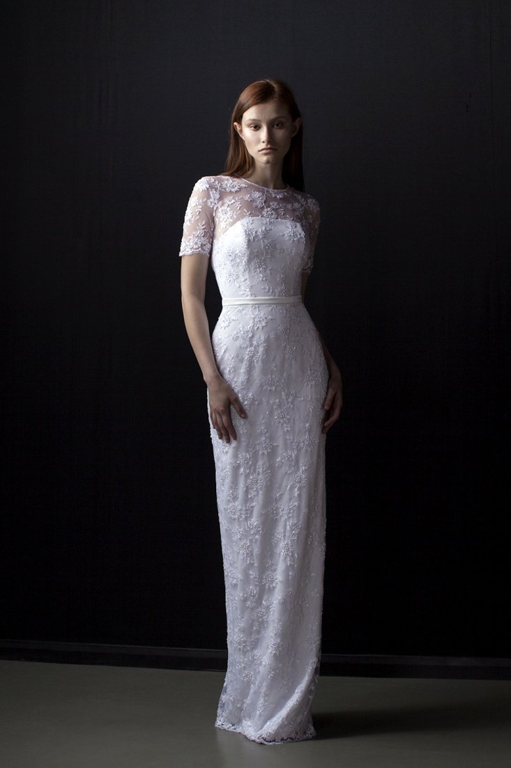Свадебное платье Холли прямое белое, длинное, фото, коллекция 2017