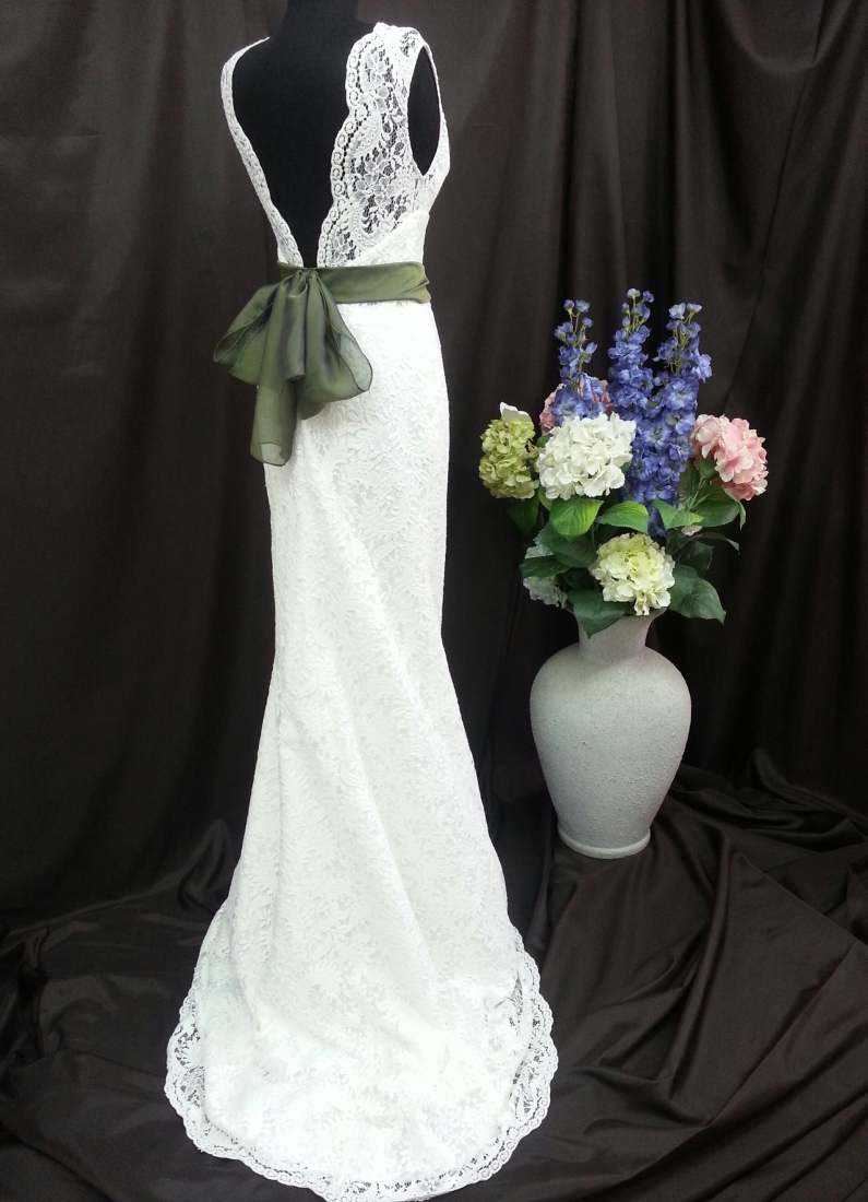 кружевное свадебное платье с красивой спинкой прямое айвори, фото, коллекция 2014