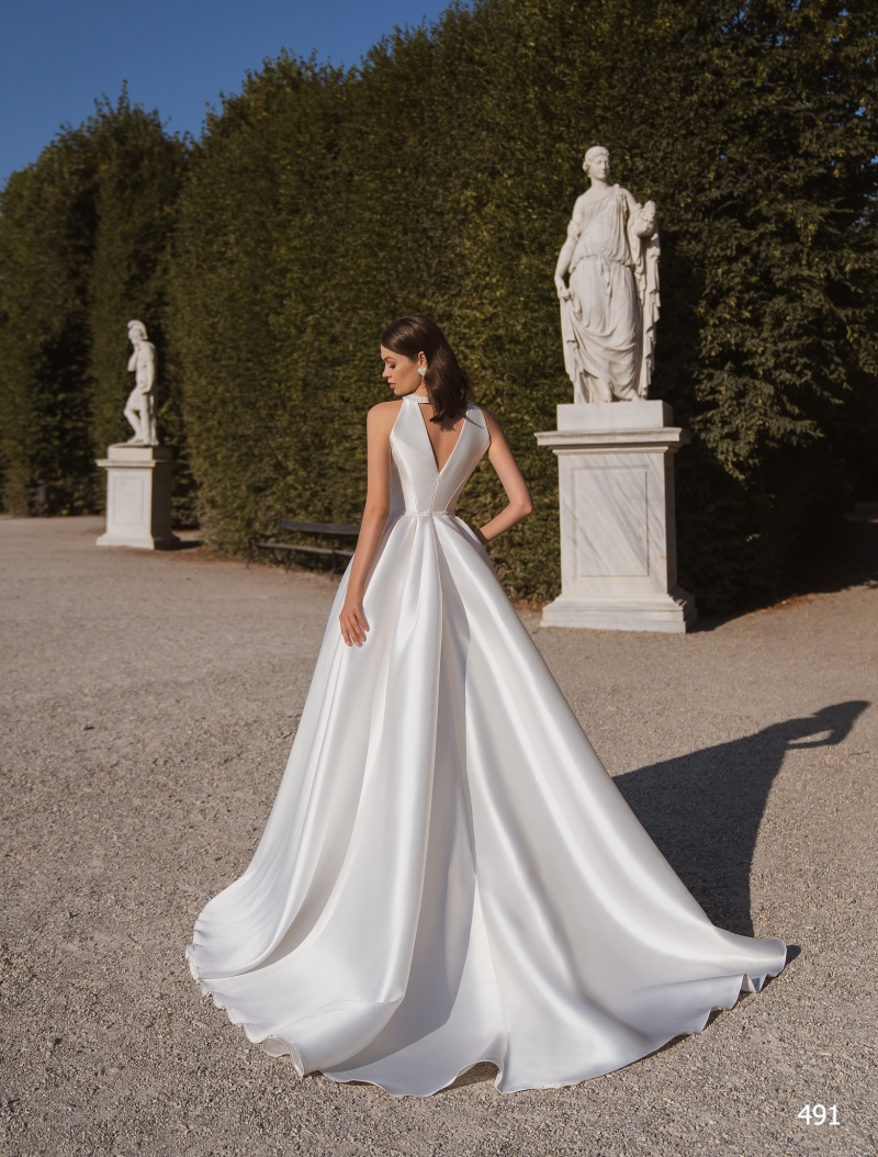 Свадебное платье 491 а-силуэт (принцесса) белое, длинное, фото, коллекция 2020