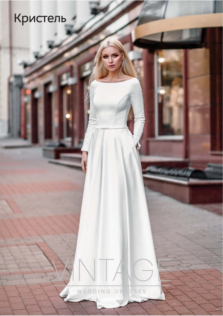 Свадебное платье Кристель а-силуэт (принцесса) айвори, фото, коллекция 2019