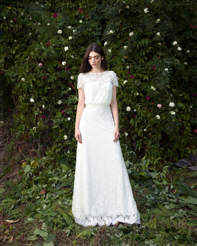 Свадебное платье Гвинет а-силуэт (принцесса) белое, длинное, фото, коллекция 2016