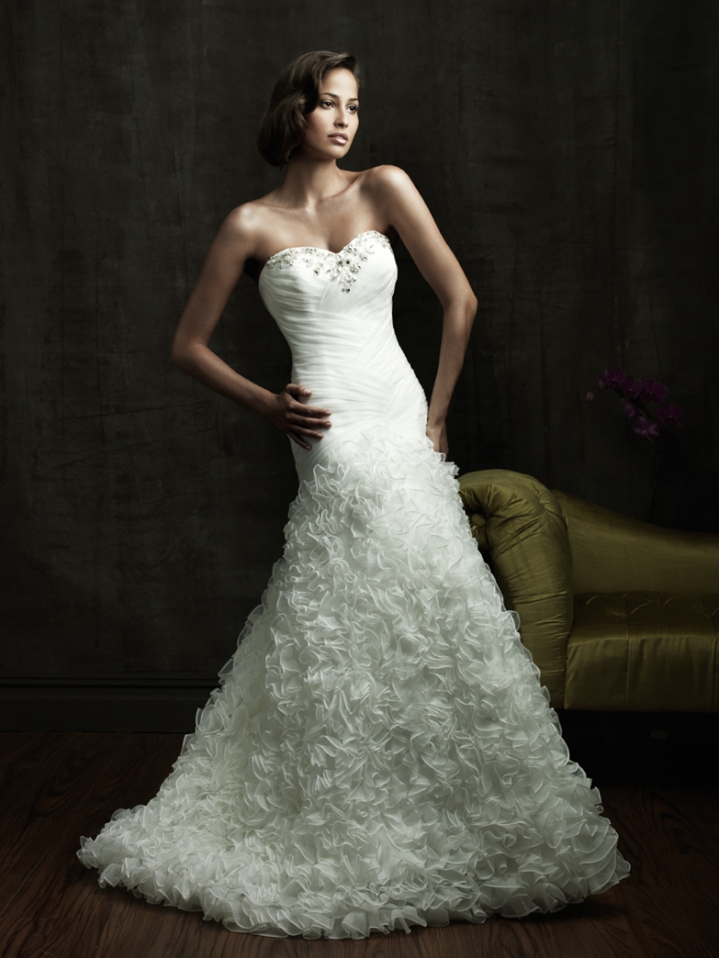 Свадебное платье 8819 годе (русалка) айвори, длинное, фото, коллекция 2022