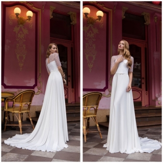 Свадебное платье  с рукавами 42-44 размер купить в Минске