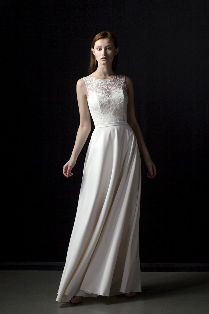 Свадебное платье Джейла а-силуэт (принцесса) белое, длинное, фото, коллекция 2017