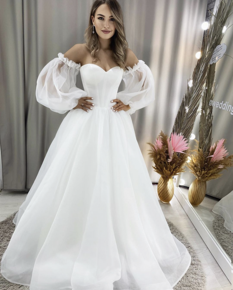 Свадебное платье Марсела бальное (пышное) айвори, длинное, в пол, пышное, фото, коллекция 2022