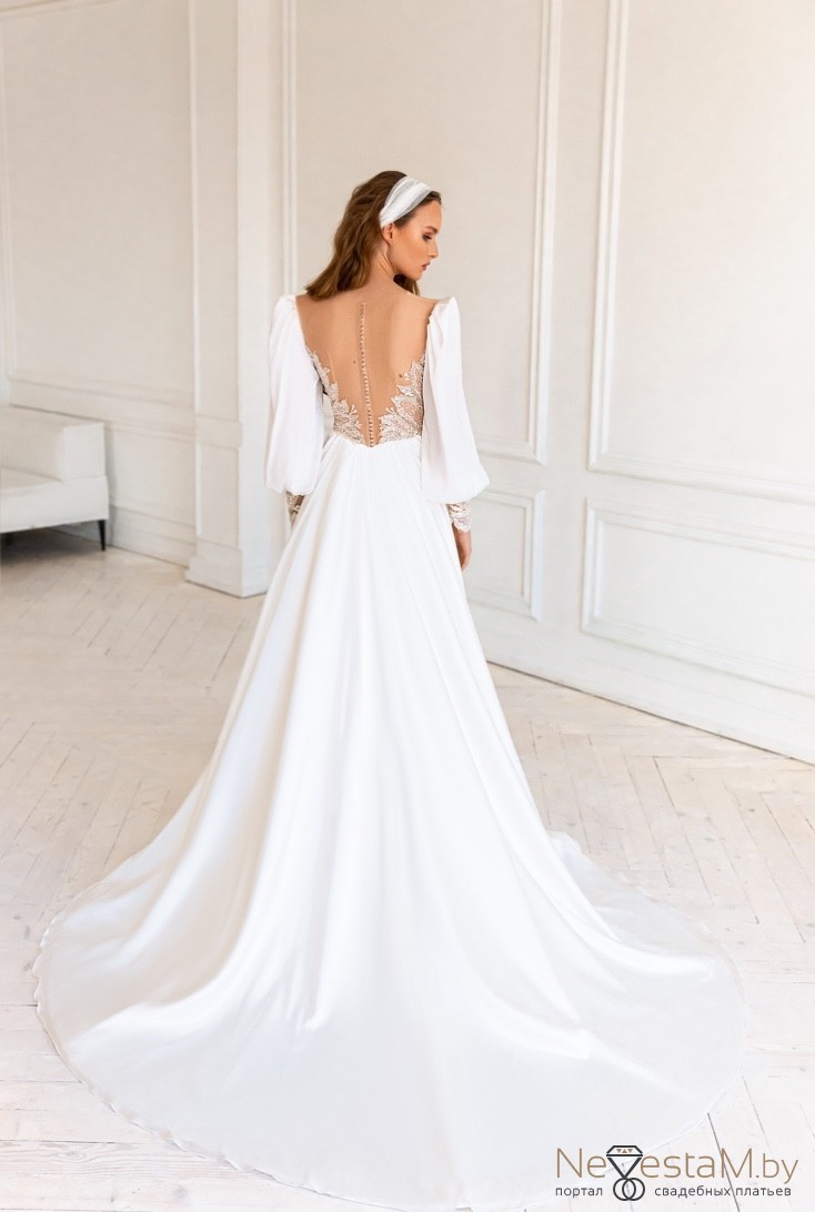 Свадебное платье Belladonna  ампир (греческое) айвори, длинное, в пол, фото, коллекция 2021