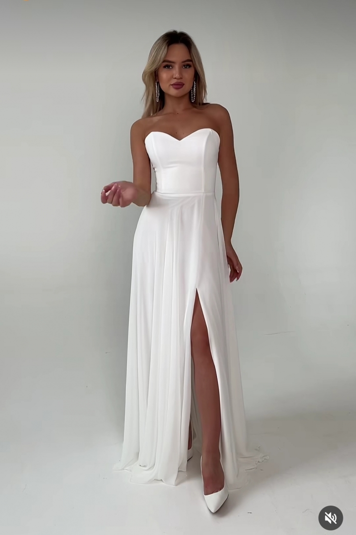 Свадебное платье Jestella прямое айвори, длинное, в пол, фото, коллекция 2023