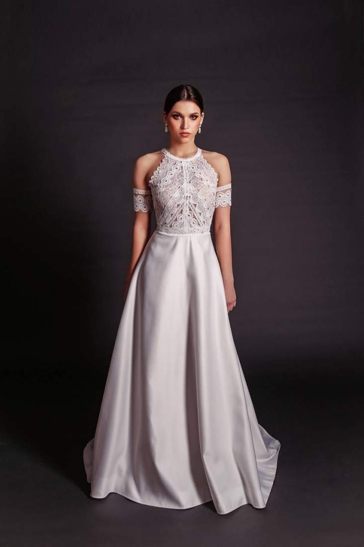Свадебное платье Lori бохо айвори, из атласа, фото, коллекция 2023
