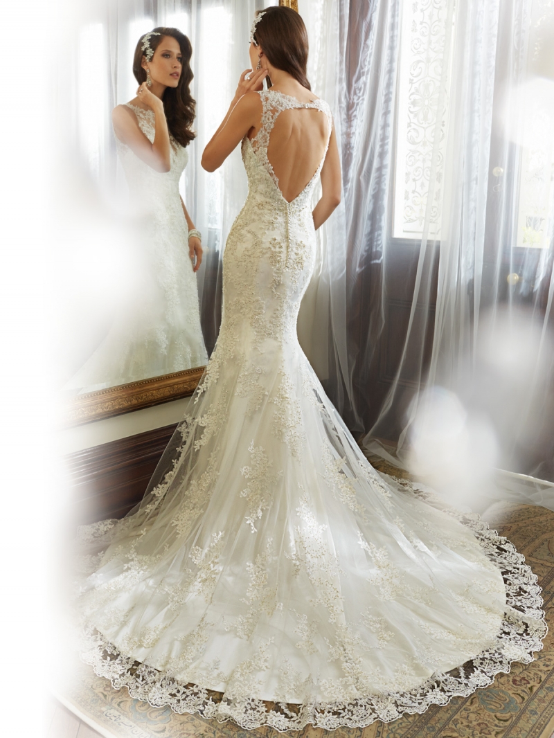 Свадебное платье СВАДЕБНОЕ ПЛАТЬЕ Y11557 - Kea прямое белое, длинное, фото, коллекция 2015