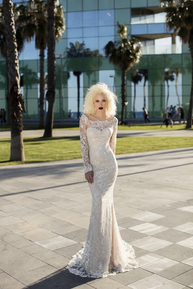 Свадебное платье Frezia годе (русалка) айвори, закрытое, длинное, в пол, фото, коллекция 2022
