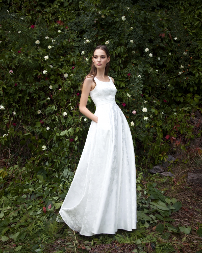 Свадебное платье Лесли а-силуэт (принцесса) белое, длинное, фото, коллекция 2016