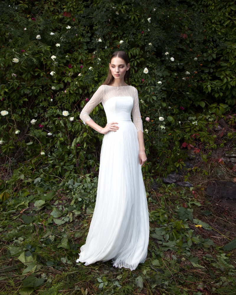 Свадебное платье Мэйси а-силуэт (принцесса) белое, длинное, фото, коллекция 2016